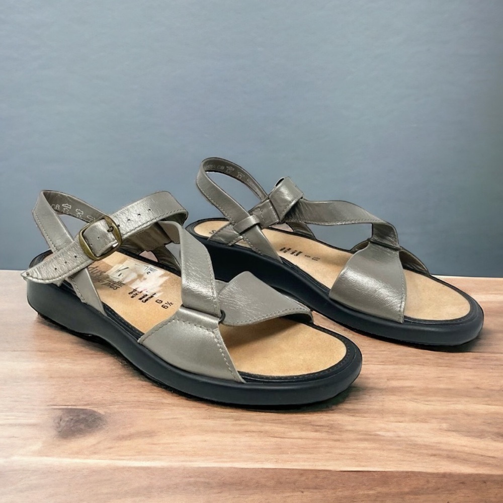 SOLIDUS Natura Plus Taupe Metallic Comfort Sandals Size UK 6.5G/ 39 Narrow